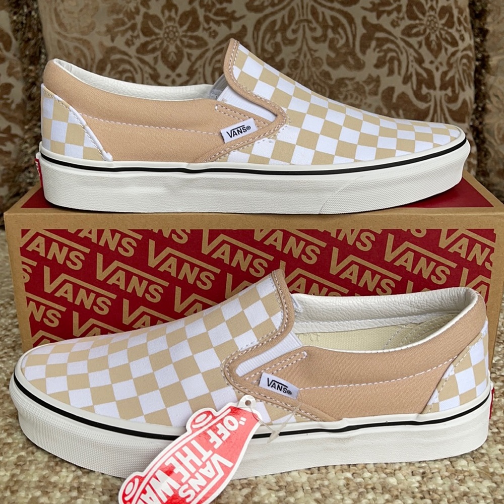 Vans Classic Slip On Checkerboard Frappe/Trwht WMN - Picture 3 of 16